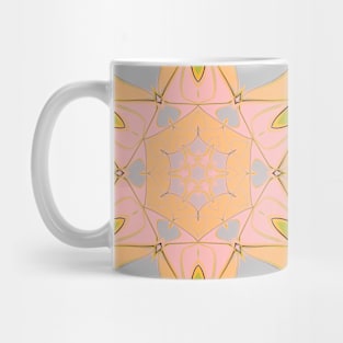 Cartoon Mandala Flower Blue Orange and Green Mug